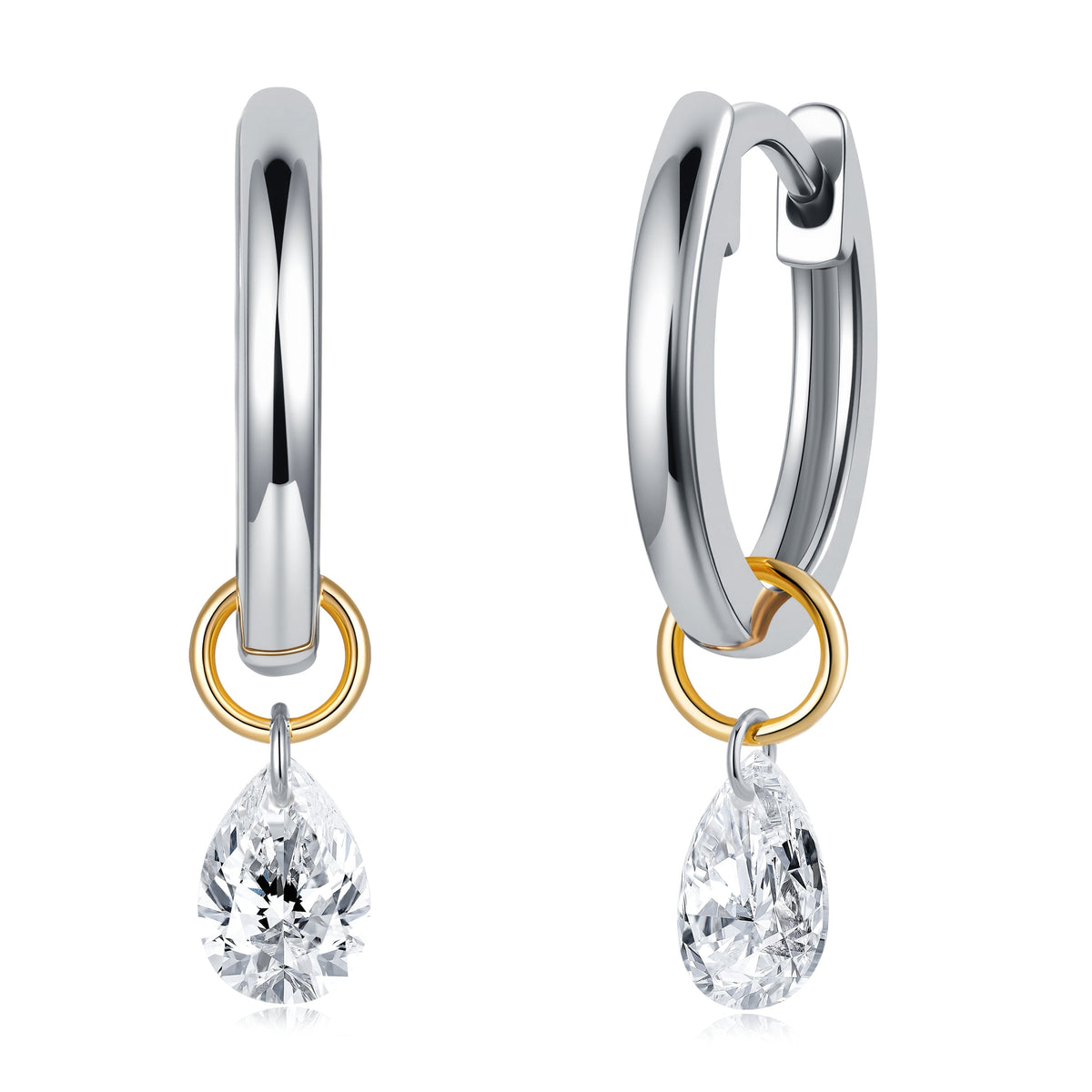 0.35 CT Lab Diamond Earrings in 14K White Gold
