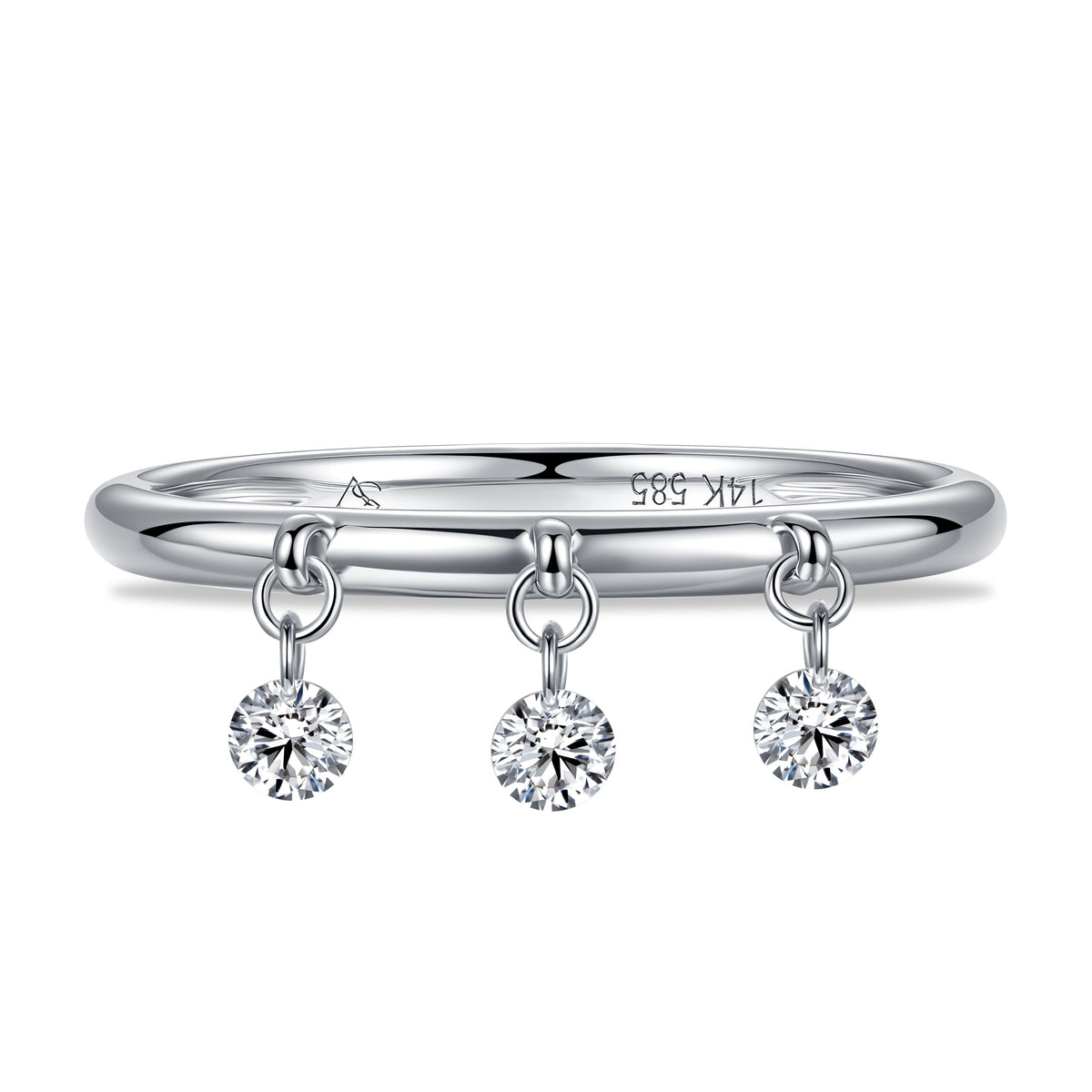 Lab Diamond Ring in 14K White Gold