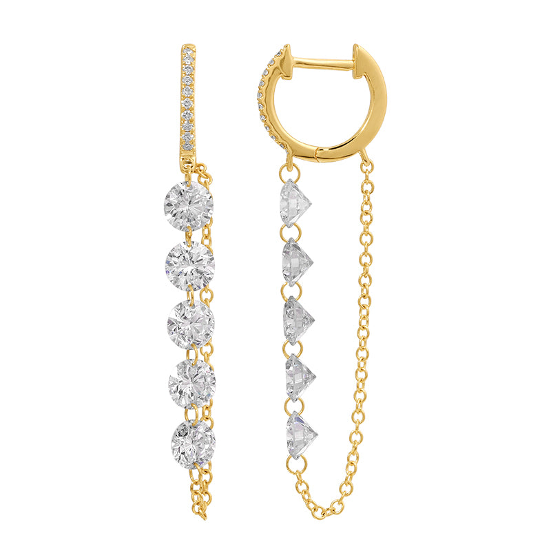 1.02 CT Lab Diamond Bangle in 14K Yellow Gold