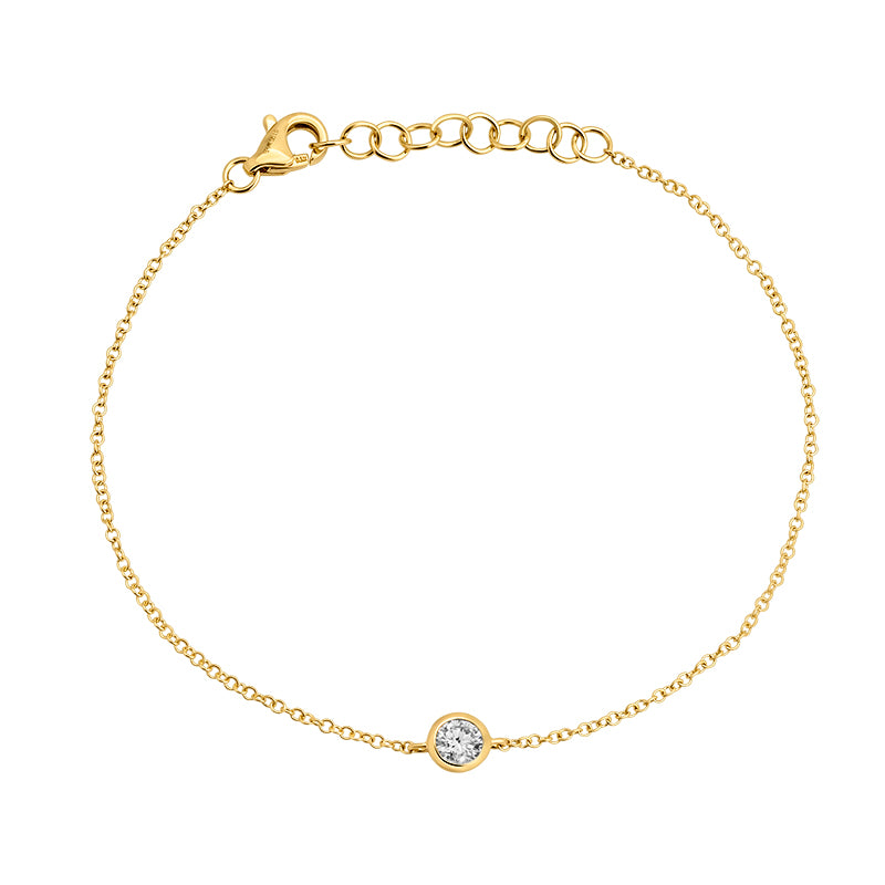 1.02 CT Lab Diamond Bangle in 14K Yellow Gold