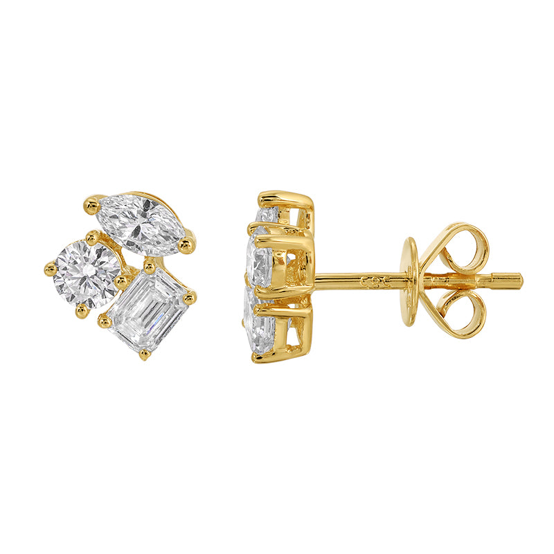 1.02 CT Lab Diamond Bangle in 14K Yellow Gold