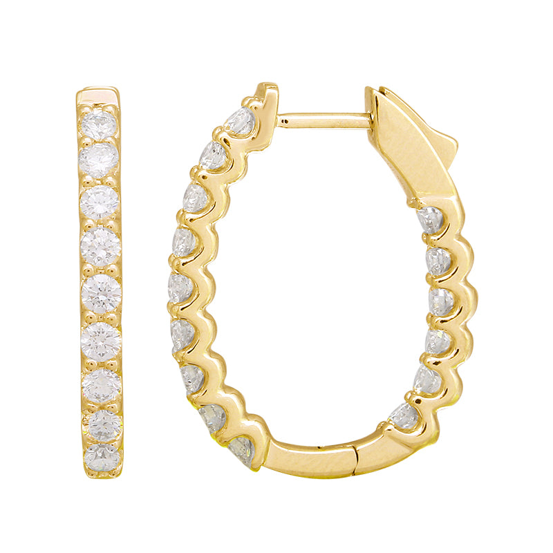 1.02 CT Lab Diamond Bangle in 14K Yellow Gold