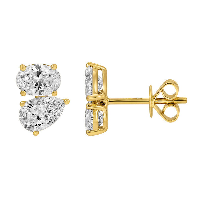 1.02 CT Lab Diamond Bangle in 14K Yellow Gold