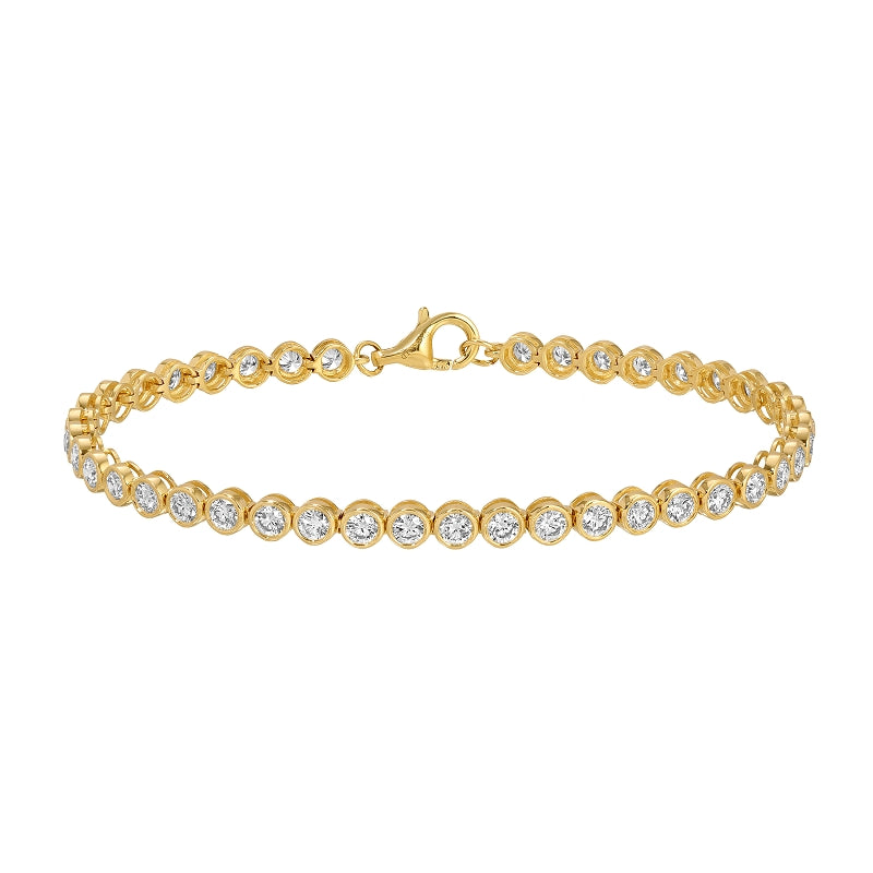 1.02 CT Lab Diamond Bangle in 14K Yellow Gold