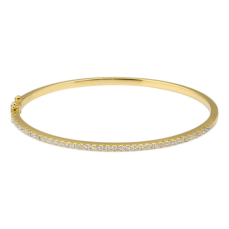 1.02 CT Lab Diamond Bangle in 14K Yellow Gold