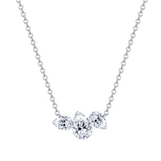 1.03 CT Lab Diamond Necklace in 14K White Gold