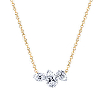 1.03 CT Lab Diamond Necklace in 14K Yellow Gold
