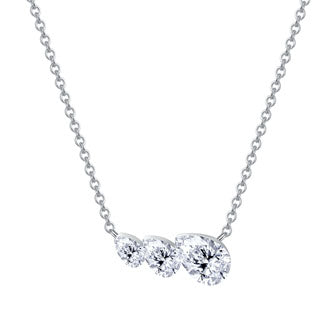0.92 CT Lab Diamond Necklace in 14K White Gold