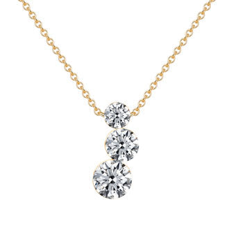 1.37 CT Lab Diamond Necklace in 14K Yellow Gold