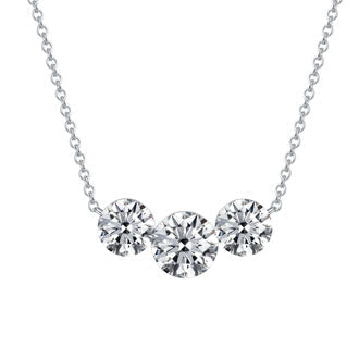 1.61 CT Lab Diamond Necklace in 14K White Gold