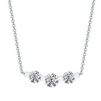 1.61 CT Lab Diamond Necklace in 14K White Gold