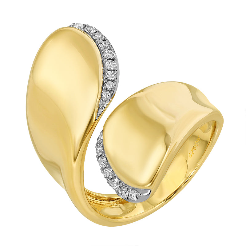 Lab-Grown Diamond Ring in 14K Yellow Gold-Plated Sterling Silver - SL089LDR5YCA1