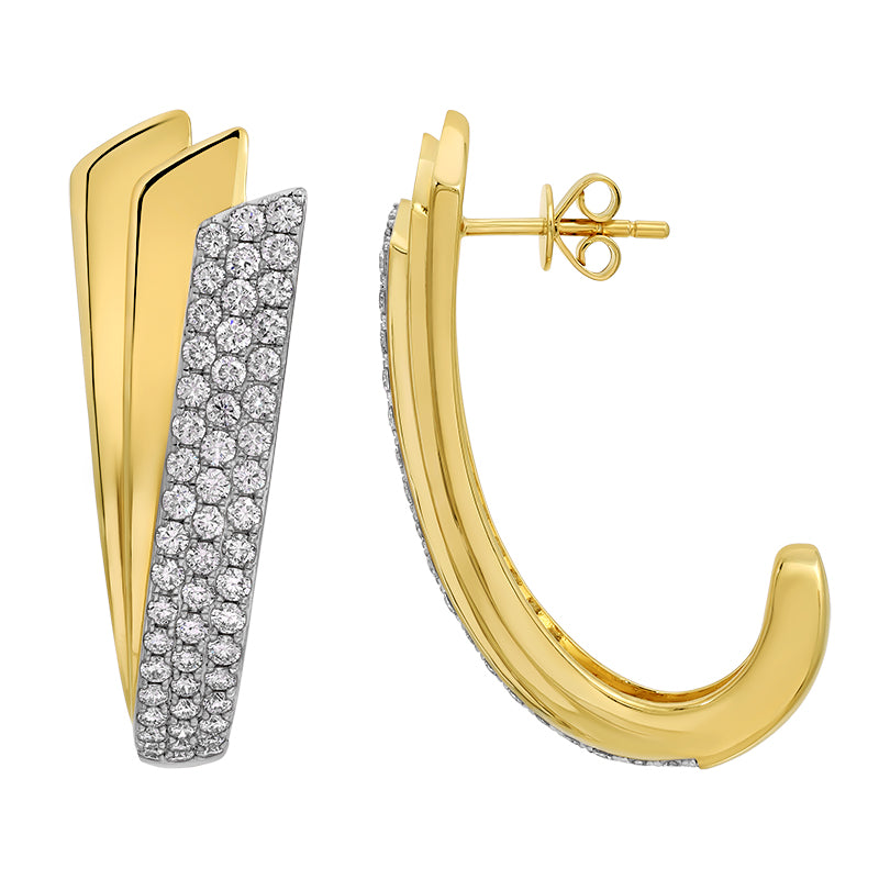 Lab-Grown Diamond Earrings in 14K Yellow Gold-Plated Sterling Silver - SL099LDE5YCA1