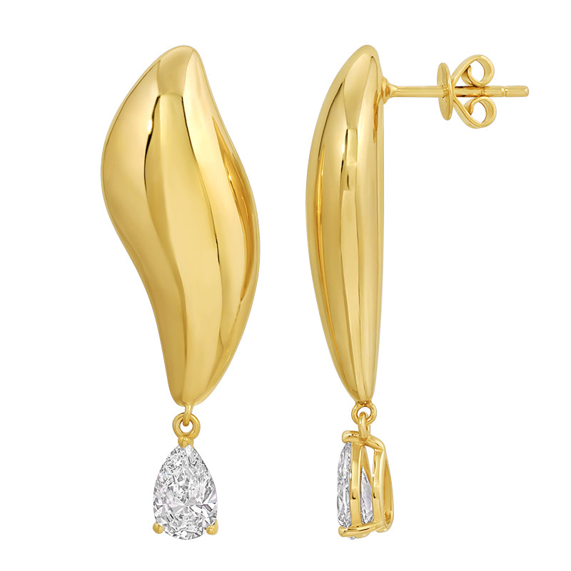 Lab-Grown Diamond Earrings in 14K Yellow Gold-Plated Sterling Silver - SL103LDE5YCA1