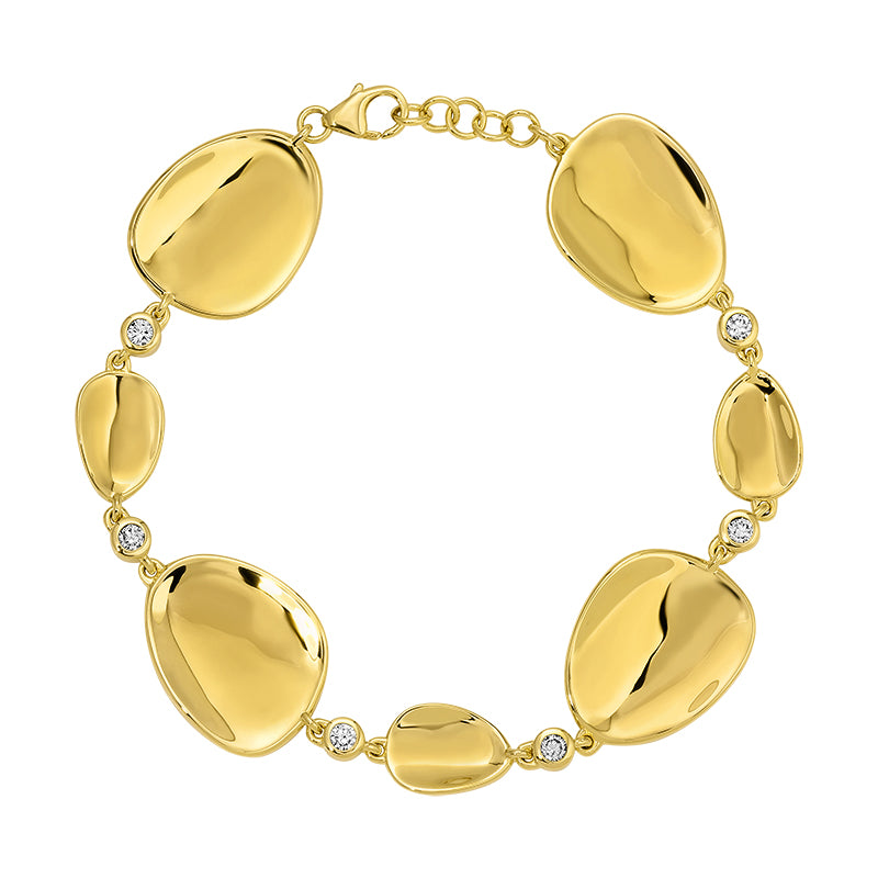 Lab-Grown Diamond Bracelet in 14K Yellow Gold-Plated Sterling Silver - SL109LDB5YCA1