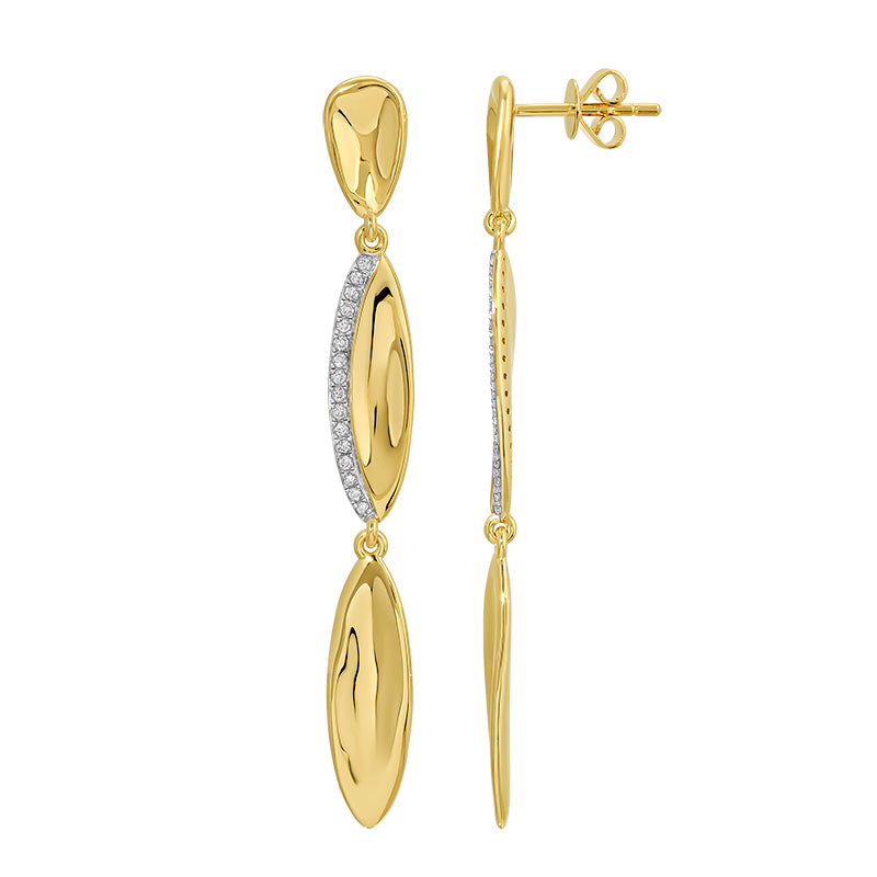 Lab-Grown Diamond Earrings in 14K Yellow Gold-Plated Sterling Silver - SL111LDE5YCA1