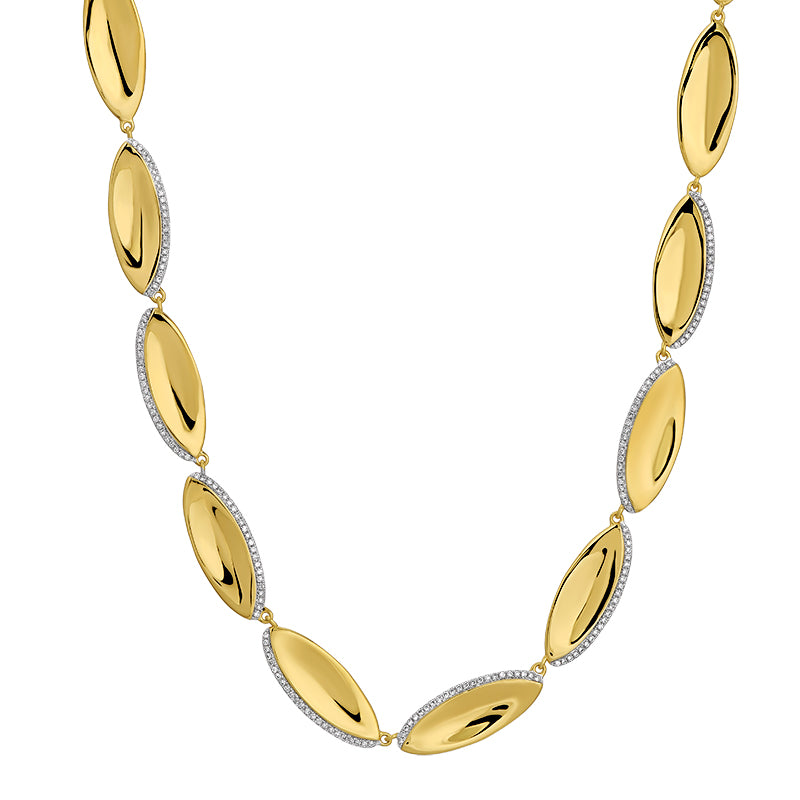 Lab-Grown Diamond Necklace in 14K Yellow Gold-Plated Sterling Silver - SL111LDN5YCA1
