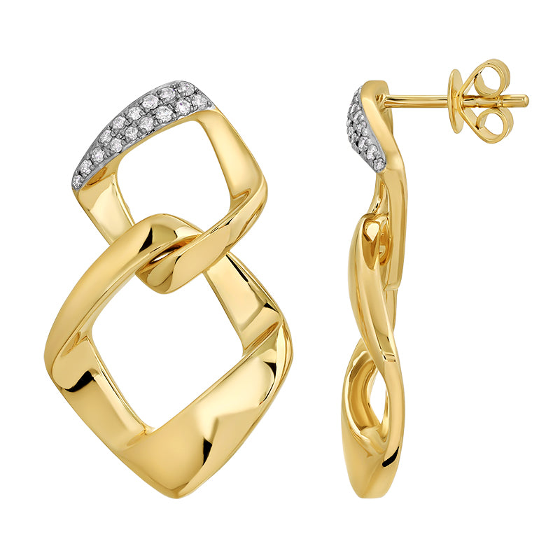 Lab-Grown Diamond Earrings in 14K Yellow Gold-Plated Sterling Silver - SL115LDE5YCA1