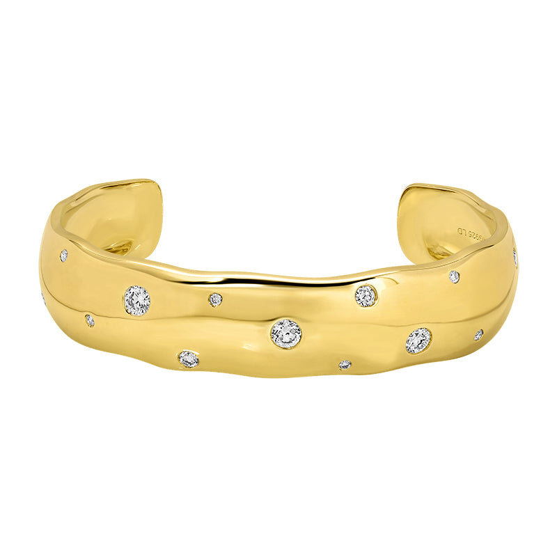 Lab-Grown Diamond Bangle in 14K Yellow Gold-Plated Sterling Silver - SL135LDL5YCA1