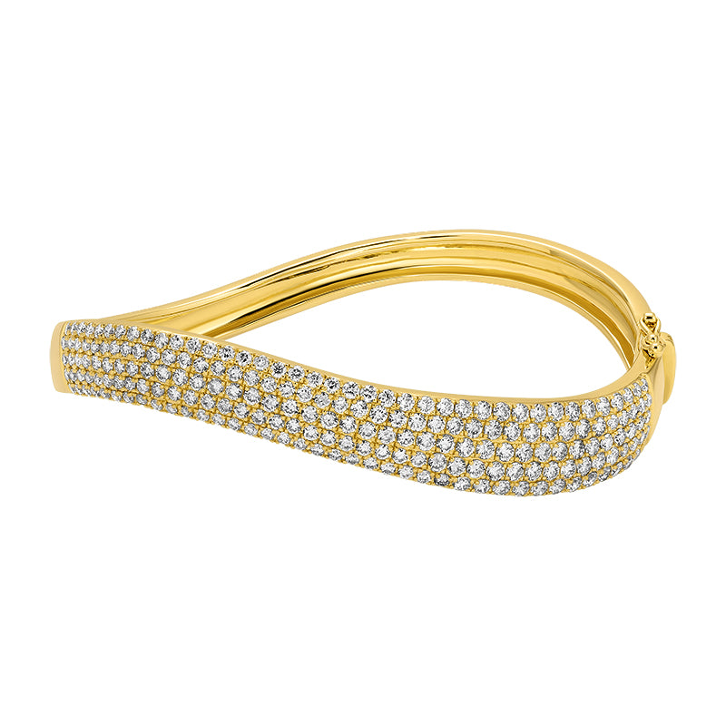 Lab-Grown Diamond Bangle in 14K Yellow Gold-Plated Sterling Silver - SL138LDL5YCA1