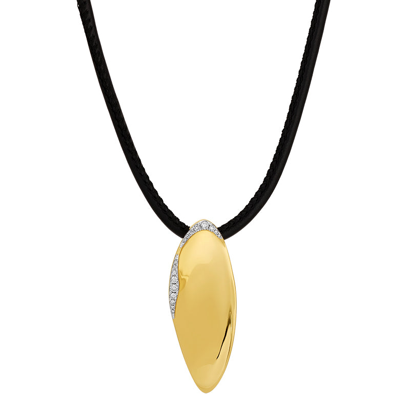Lab-Grown Diamond Necklace in 14K Yellow Gold-Plated Sterling Silver - SL141LDN5YCA1