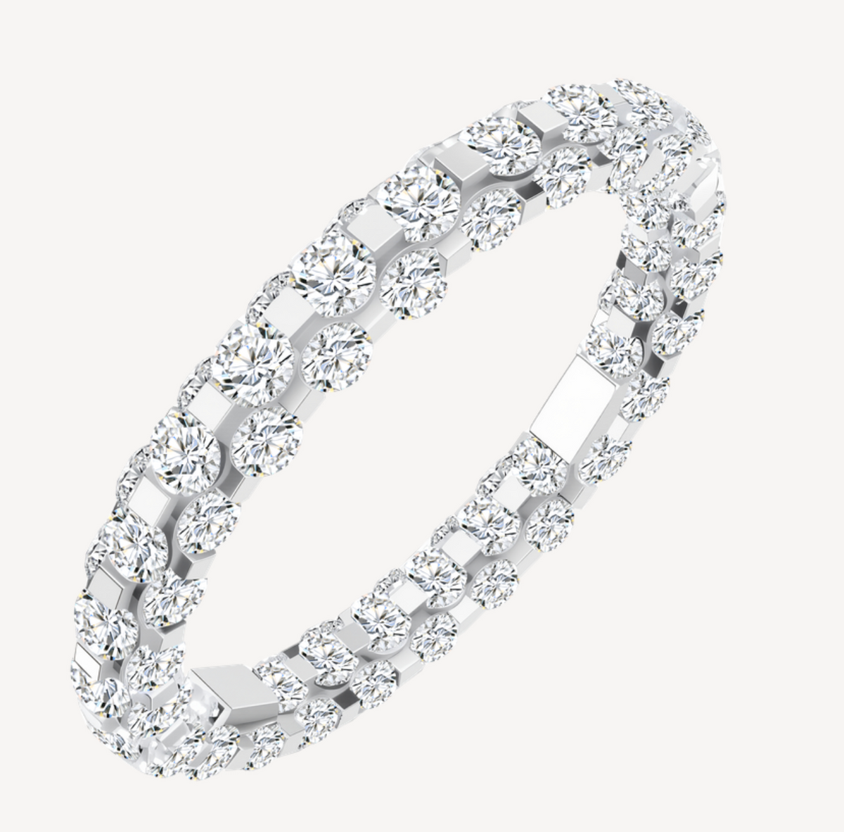 Lab Diamond Ring in 14K White Gold