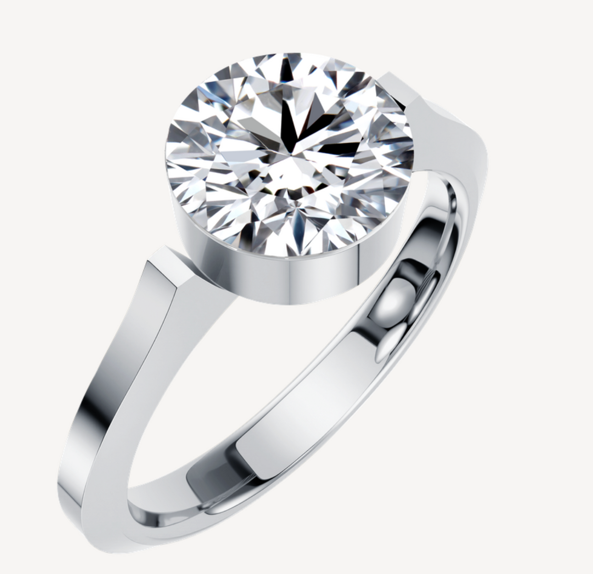 1 CT Lab Diamond Ring in 14K White Gold