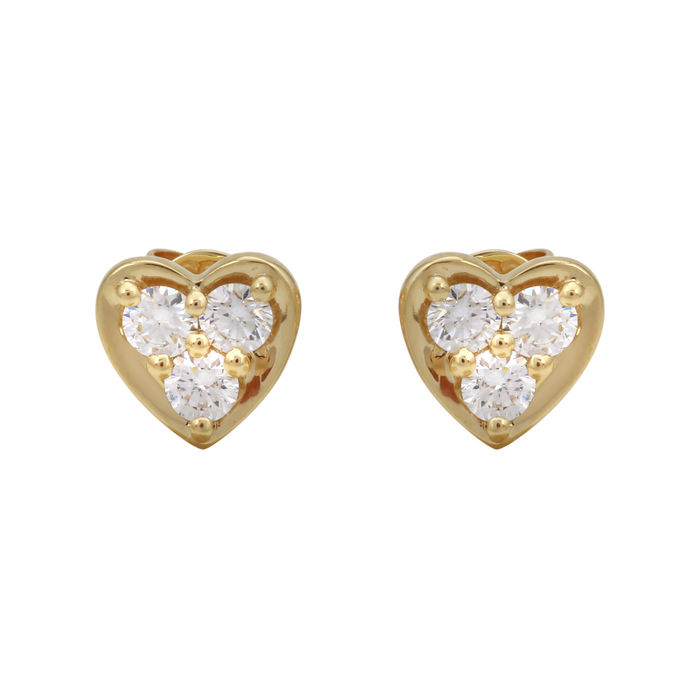 Diamond Heart Studs