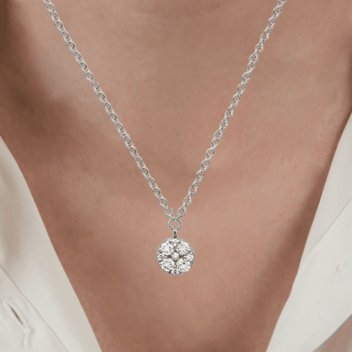 Mini Diamond Cluster Necklace